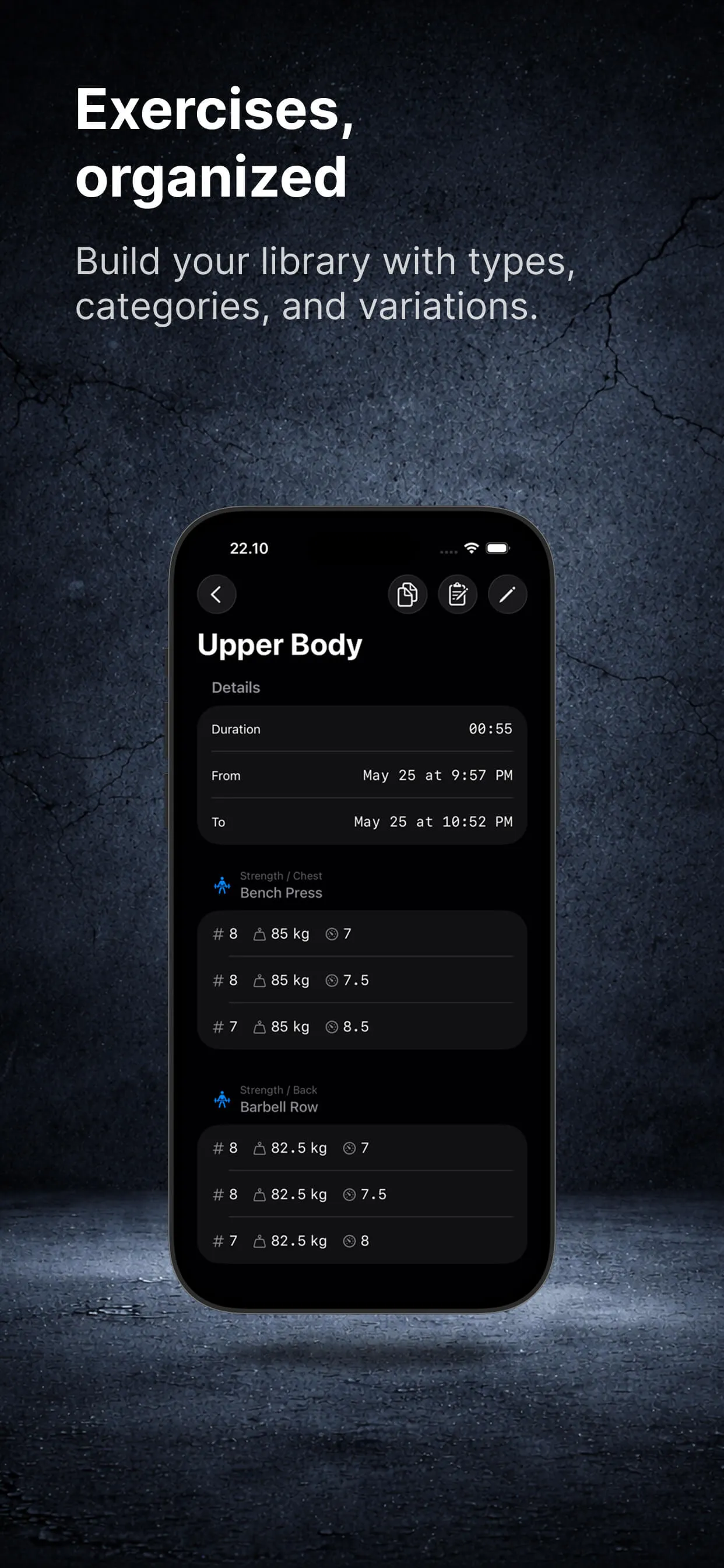 Exercise library in Offgrid Training